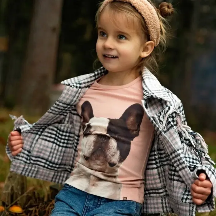 Girls Shirt Old Pink Bulldog | Koko-Noko