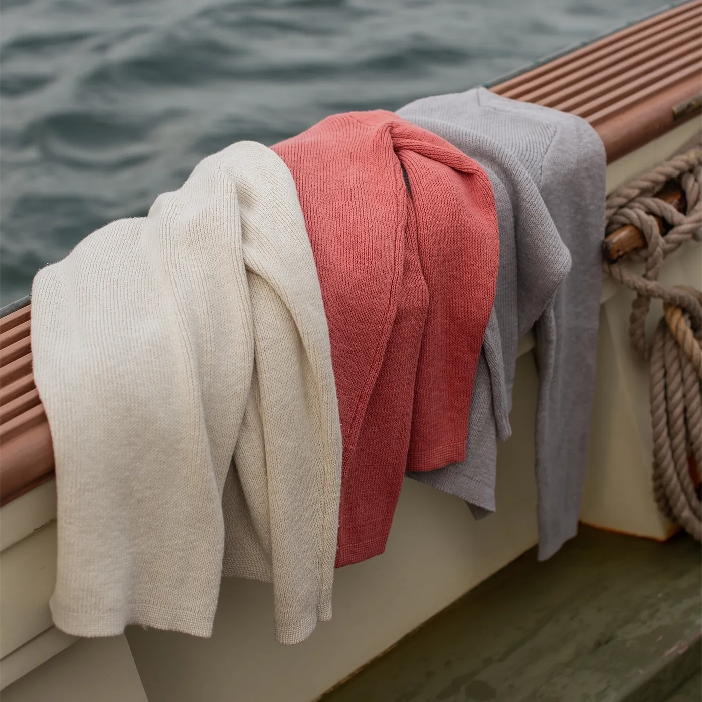 Gray Boatneck Sweater