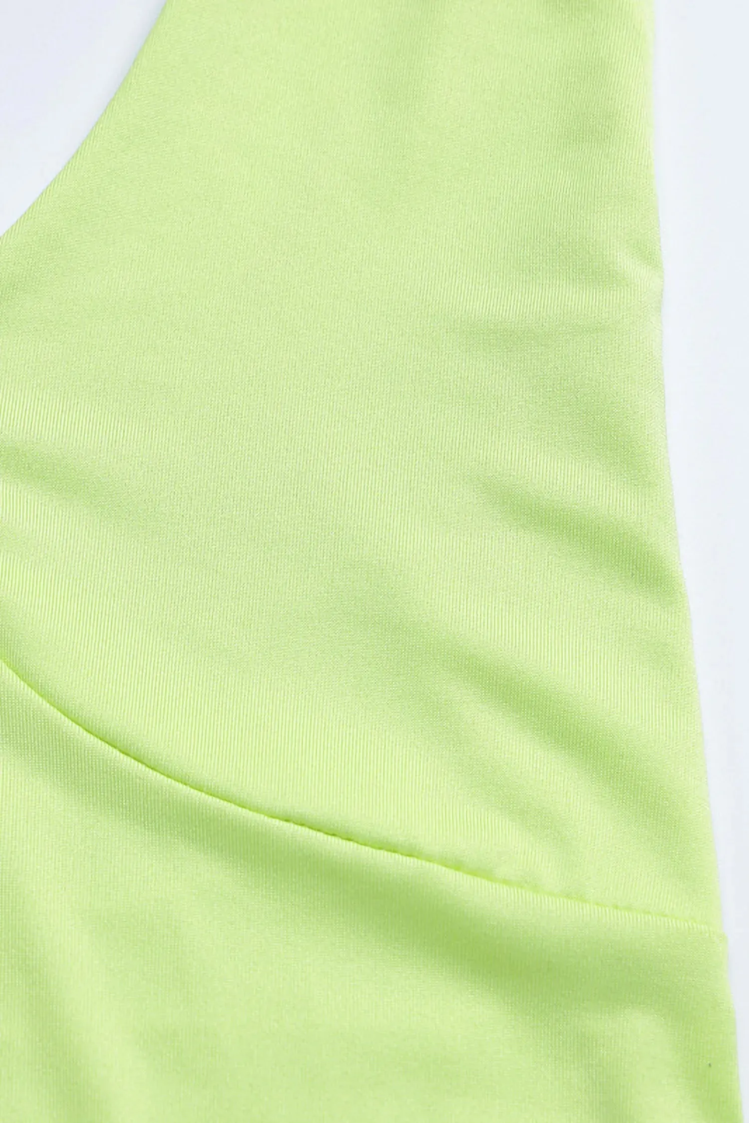 Green Ruffle Split Maxi Dress
