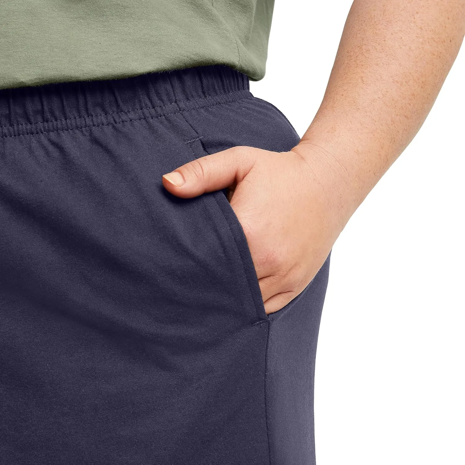 Hanes Originals, Cotton Jersey, Gym Shorts for Women, 2.5", Plus