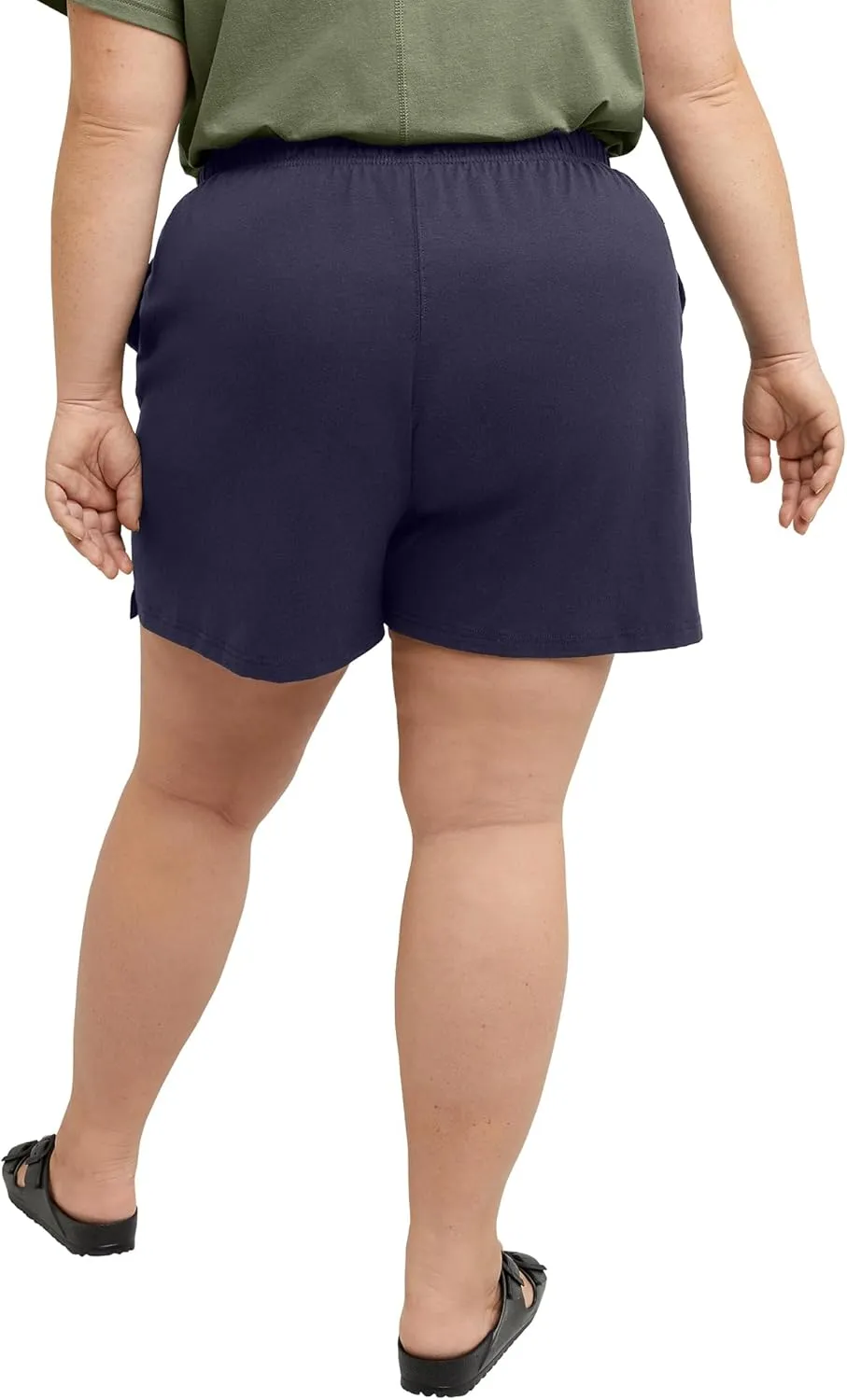 Hanes Originals, Cotton Jersey, Gym Shorts for Women, 2.5", Plus
