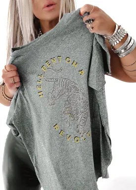 HELL BENT ON A REVOLUTION SIDE SLIT TEE