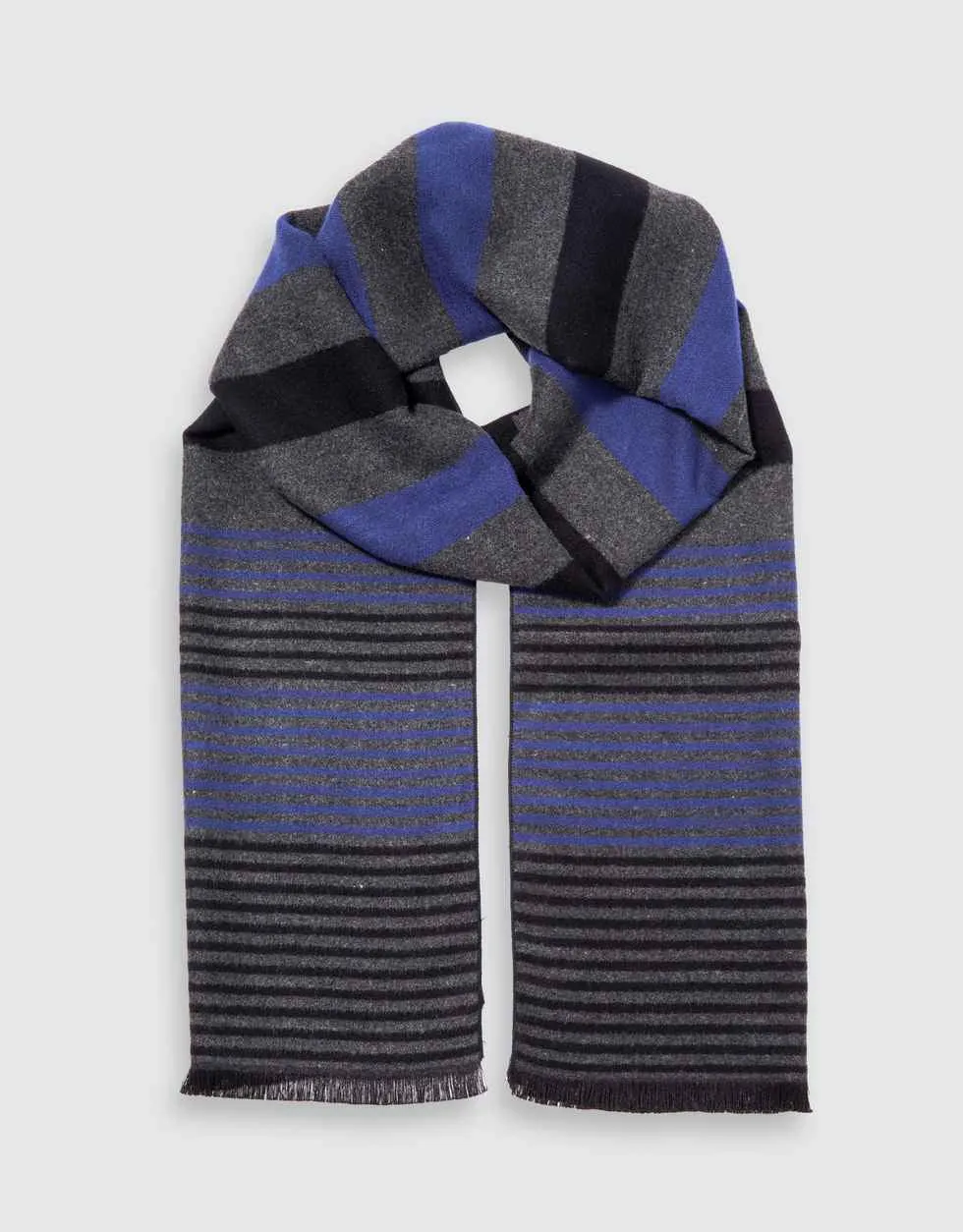 Horizontal Lined Cotton Scarf