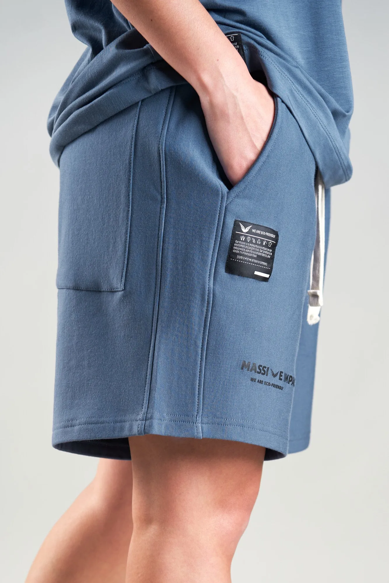 J010MI Organic Cotton & Bamboo Drawstring Shorts