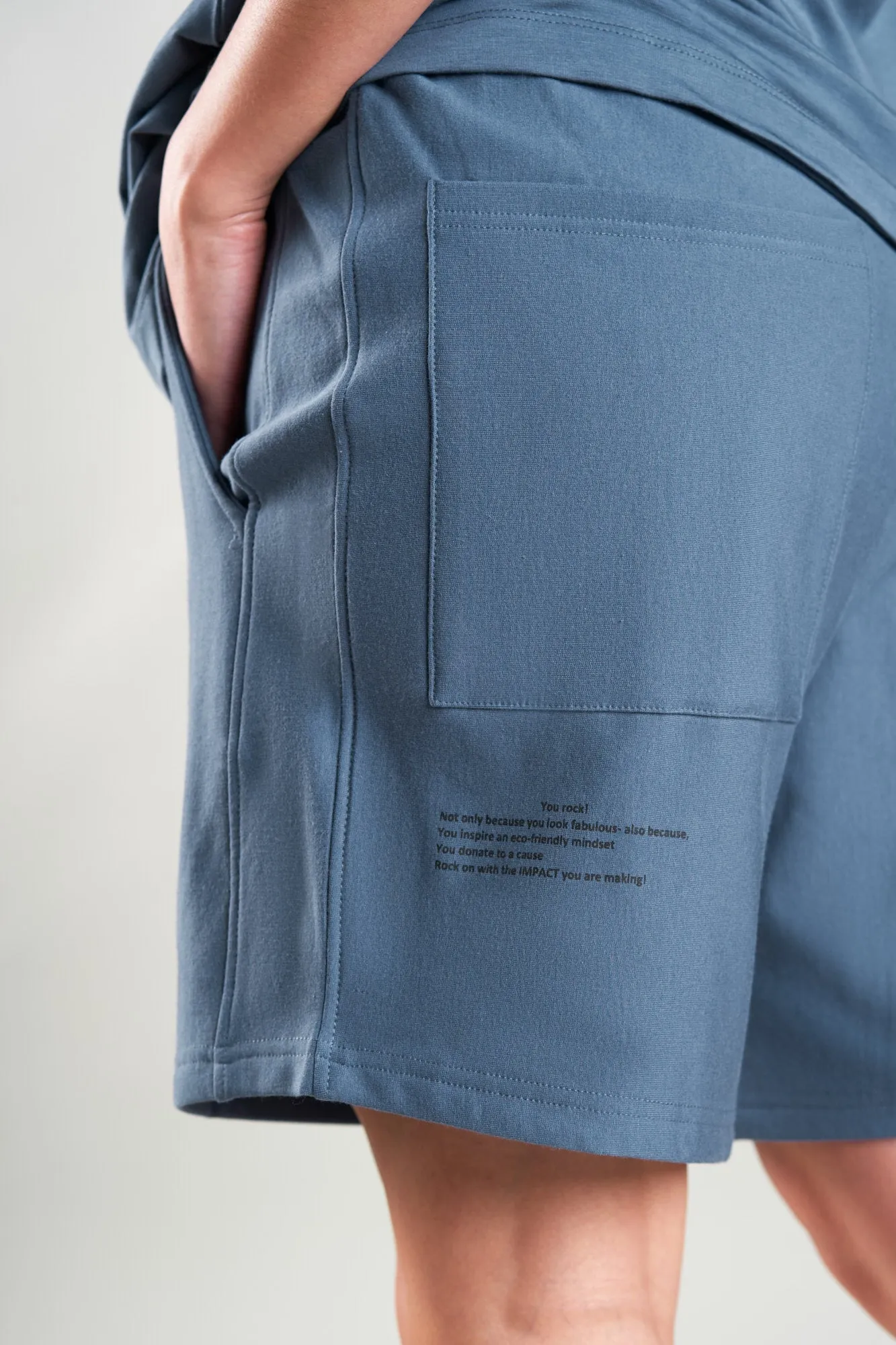 J010MI Organic Cotton & Bamboo Drawstring Shorts