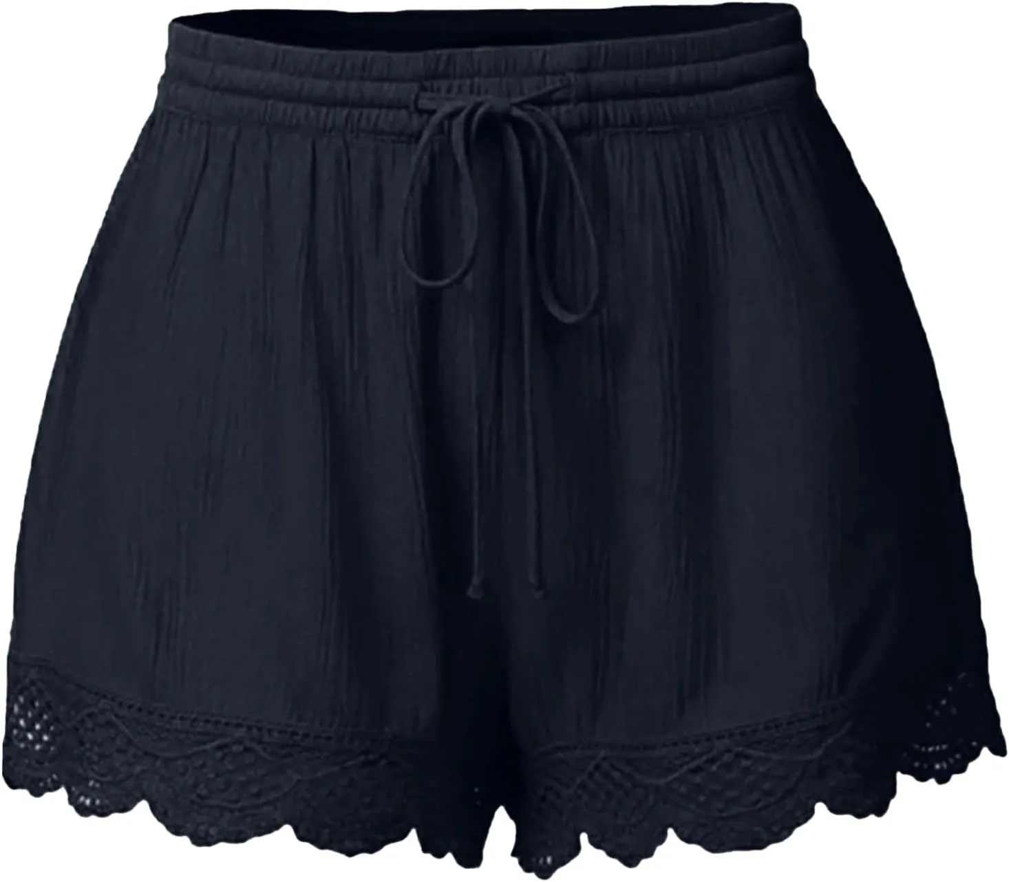LRMQS Women's Casual Shorts with Pockets, Blue, Size 4X, Plus Size, 5 Inch, Loose Fit, Solid, 2 Pockets, Adult