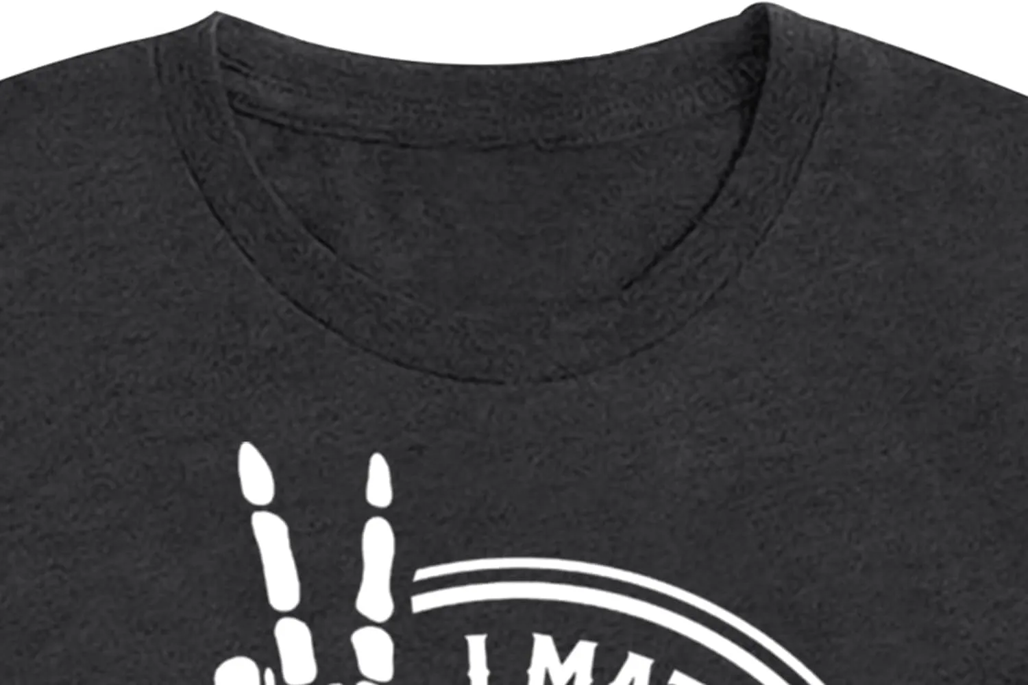 MAIHUN Women I Match Energy Shirt Funny Skeleton Hand Tshirt Inspirational Power Tee Tops