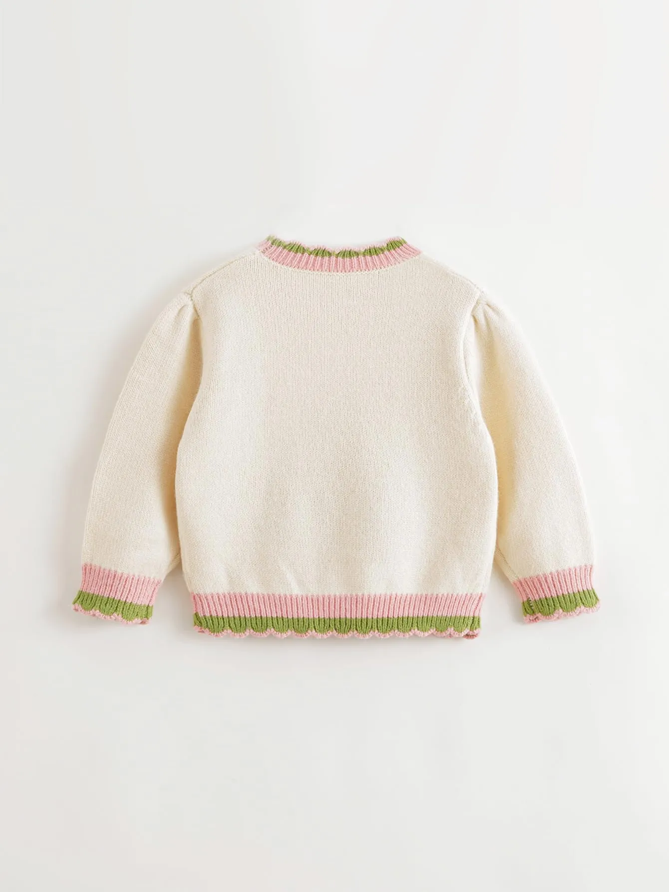 MARC & JANIE Girls Rabbit Jacquard Embroidered Pullover Sweaters 241067