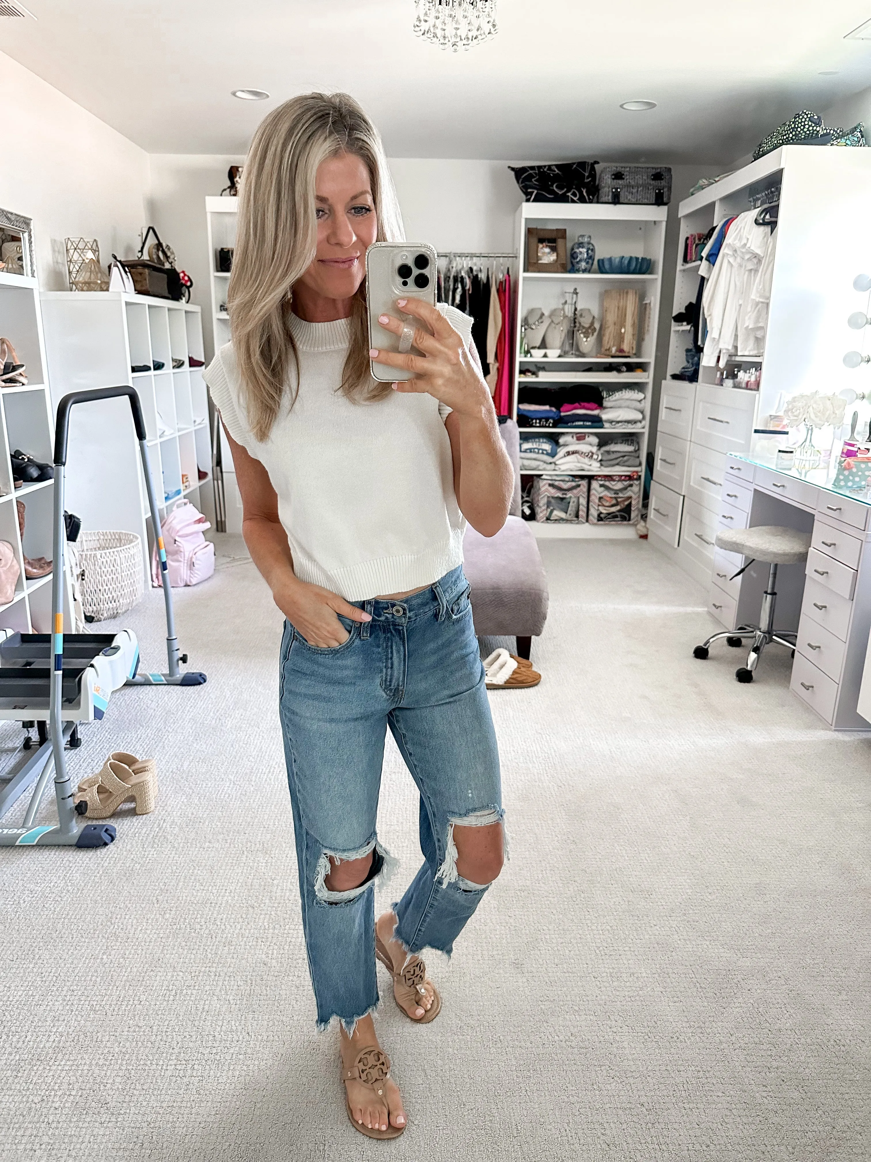 Melissa Sweater Vest: Off White