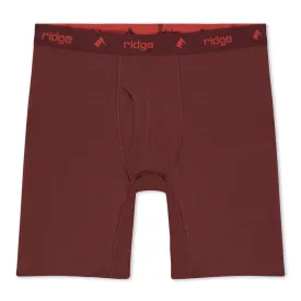 Men's Ridge Merino Wool Long Boxer Briefs - 9 Inch