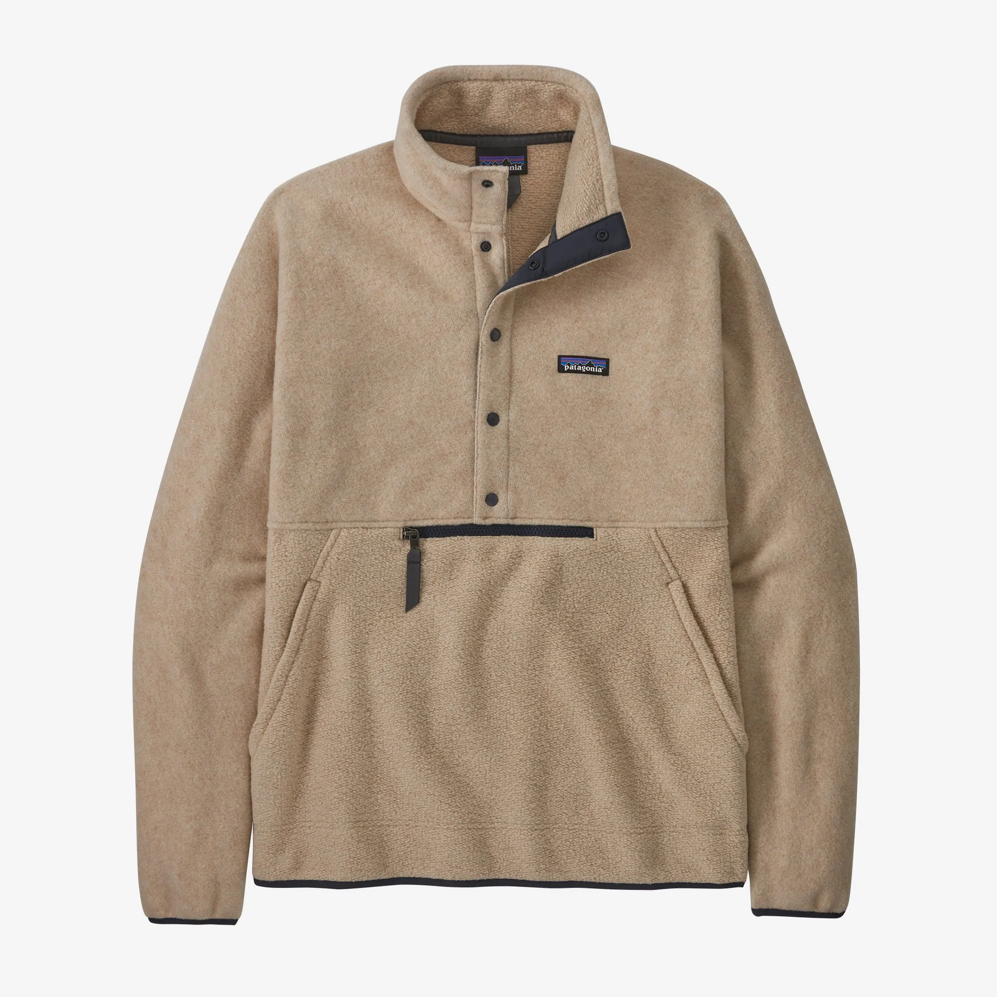 Mens Natural Blend Snap-T® Fleece Pullover - Warm, Stylish, Eco-Friendly