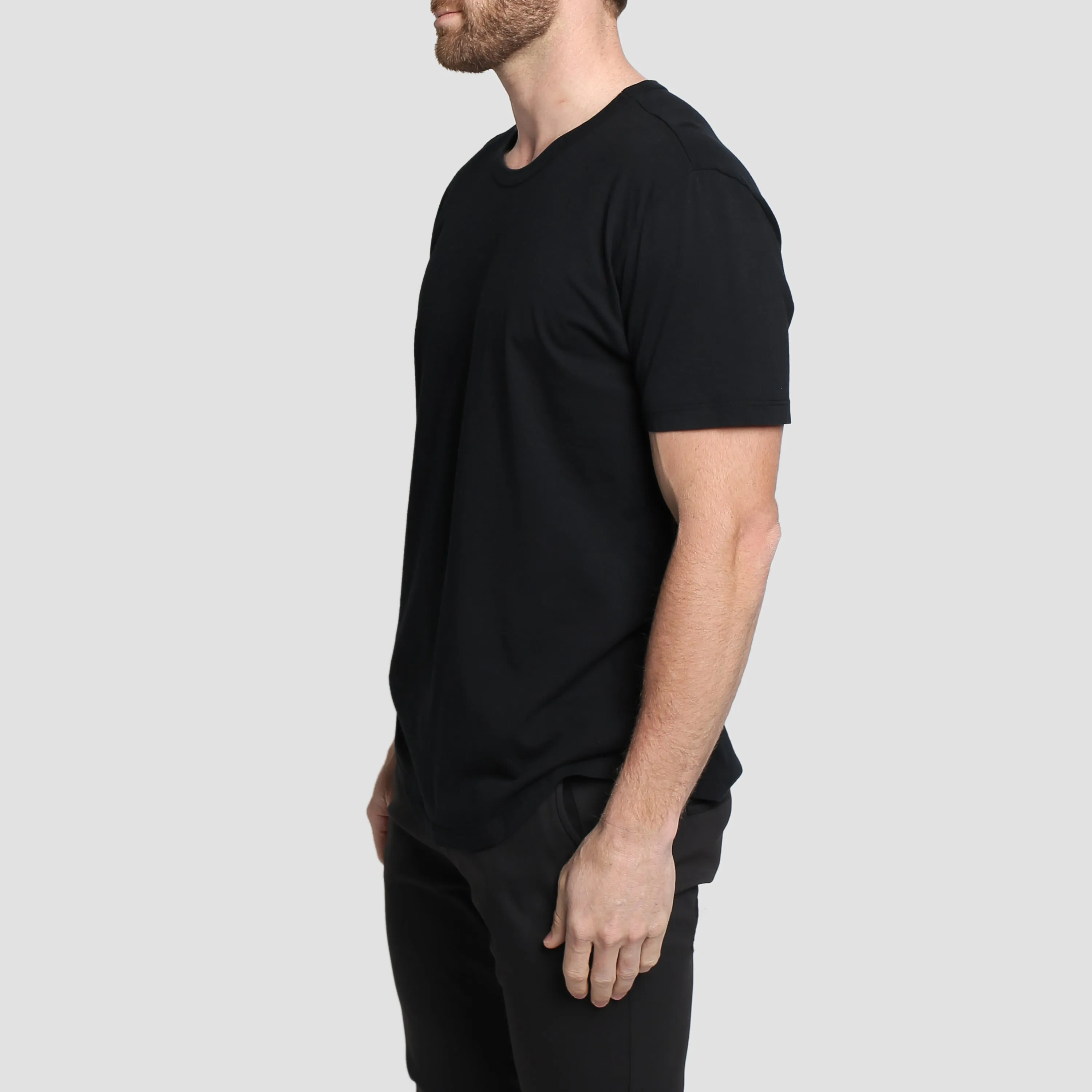 Natural Premium Scoop T-Shirt Black