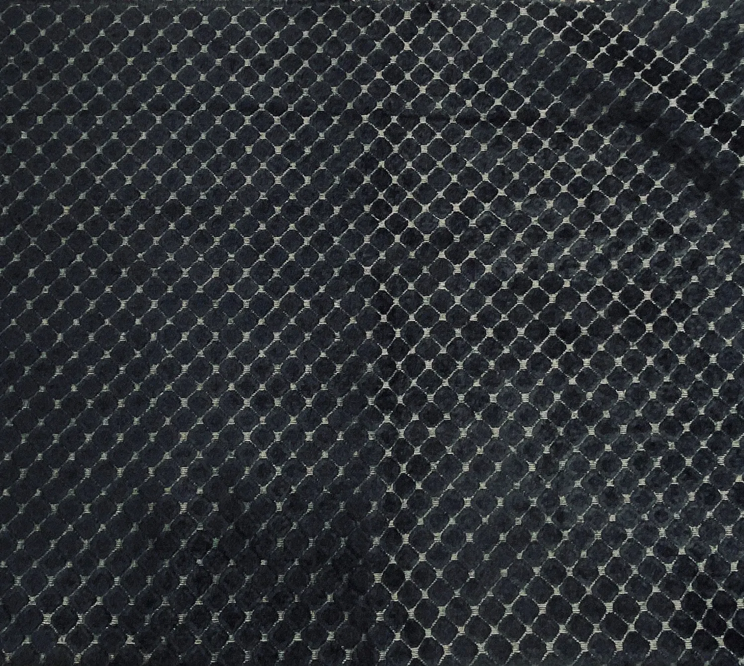 NEW Prince William Black Burnout Upholstery Drapery Chenille Fabric - Black and Gray