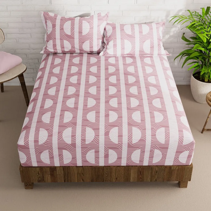 Nigel Geometric Bedsheet - Pink