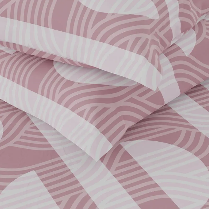 Nigel Geometric Bedsheet - Pink