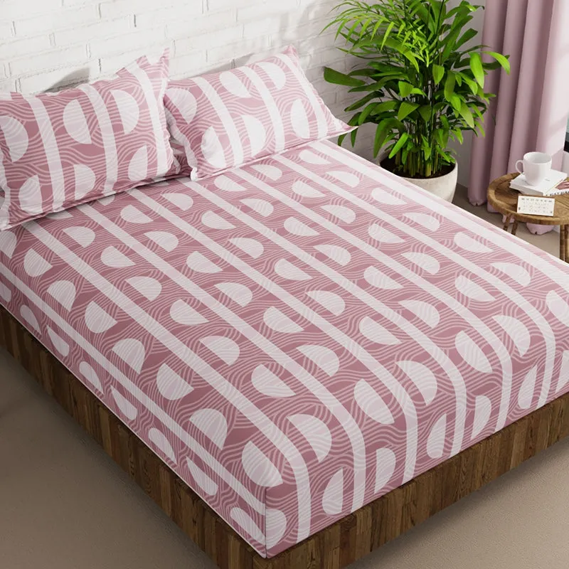 Nigel Geometric Bedsheet - Pink