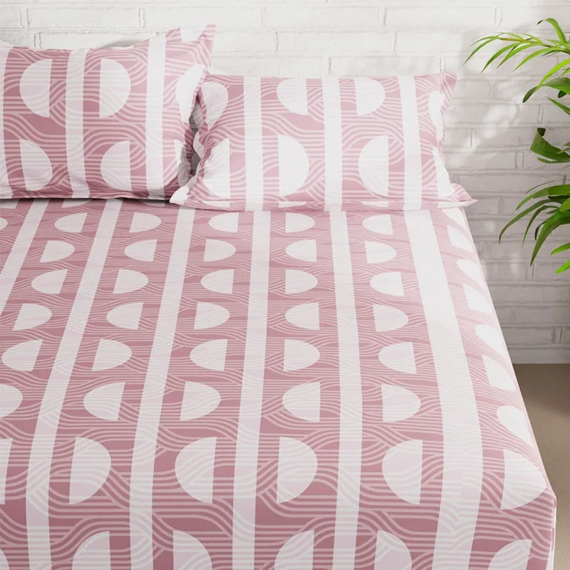 Nigel Geometric Bedsheet - Pink