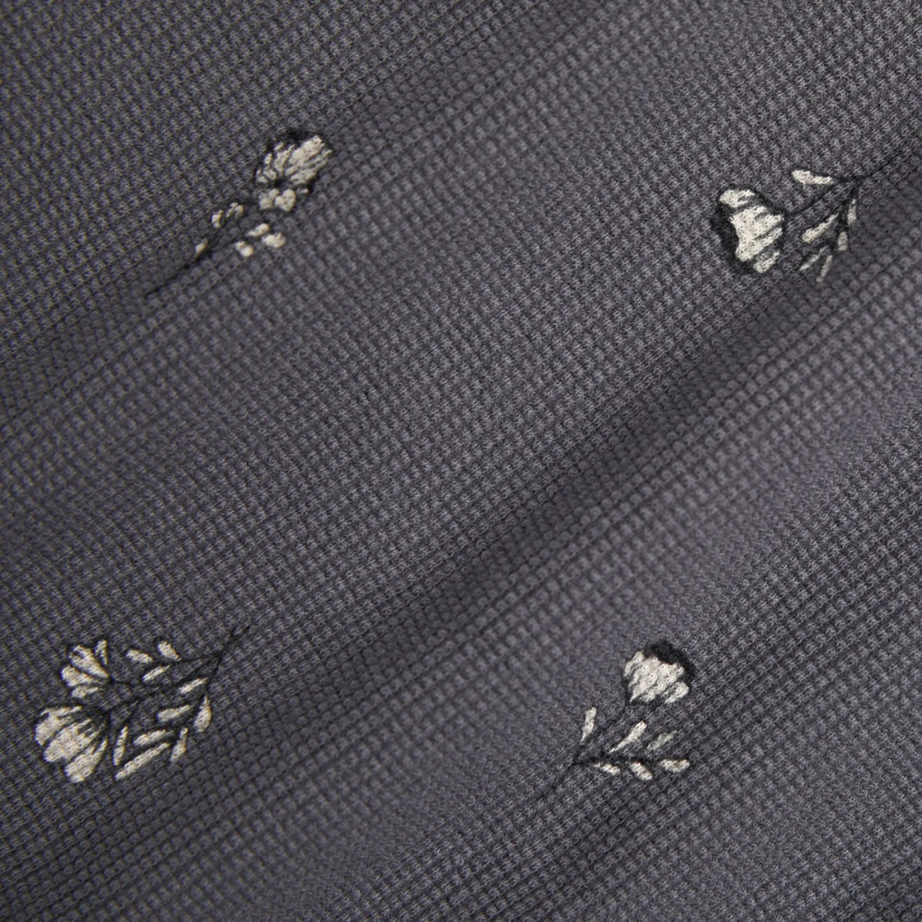 Organic Cotton Waffle 4.5" Trunks - Gray Polar Poppies