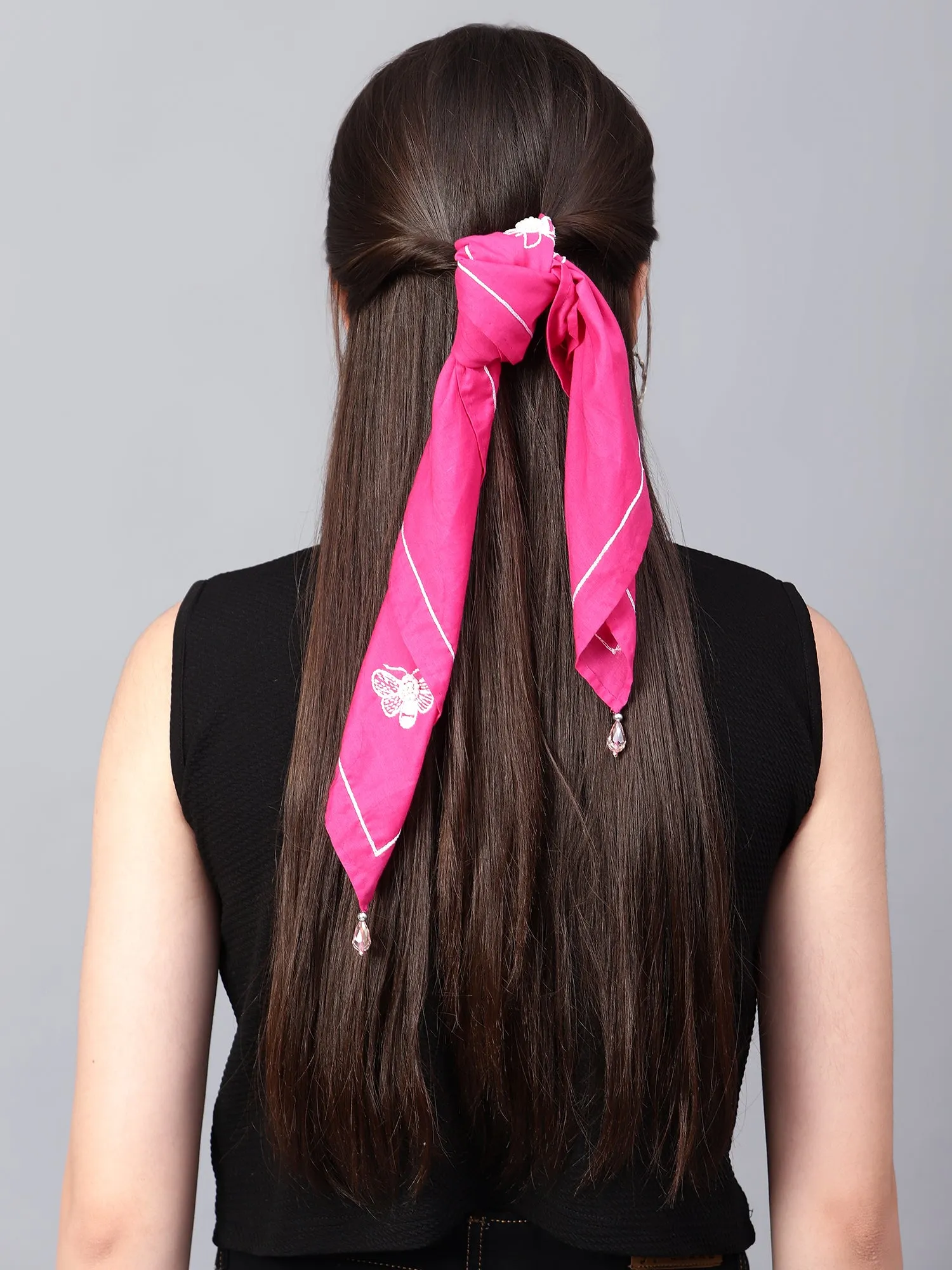 Pink cotton scarf an ideal Hair Scarf