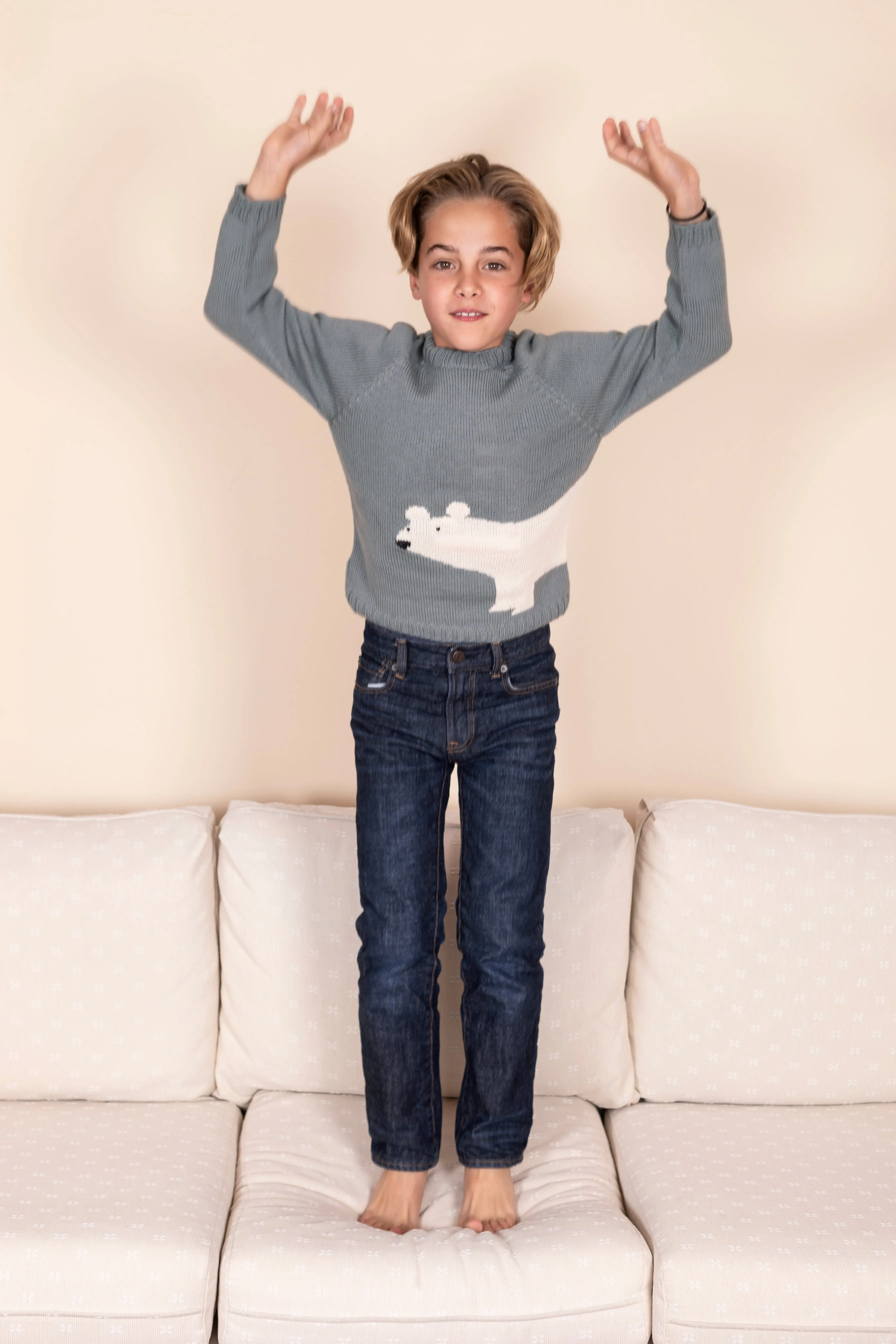 Polar Bear sweater Marine color