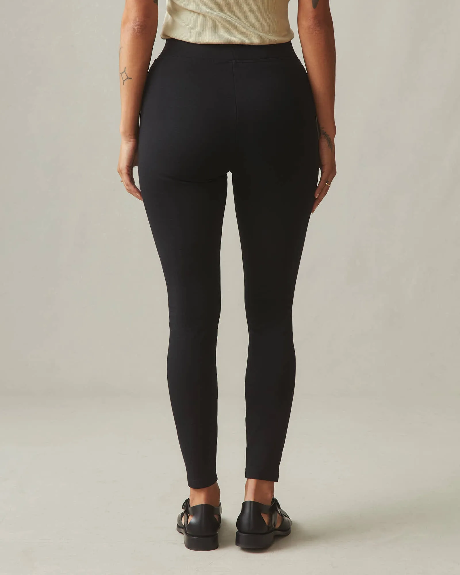 Ponte Slim Pant High Rise - Super Black