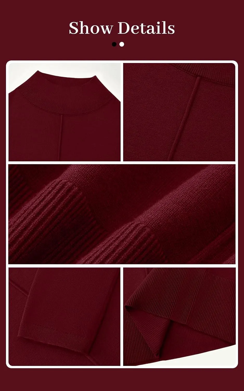 PRETTYGARDEN Womens Sweaters Fall 2025 Long Sleeve Ribbed Knit Pullover Loose Mock Neck Lightweight Casual Sweater Tops