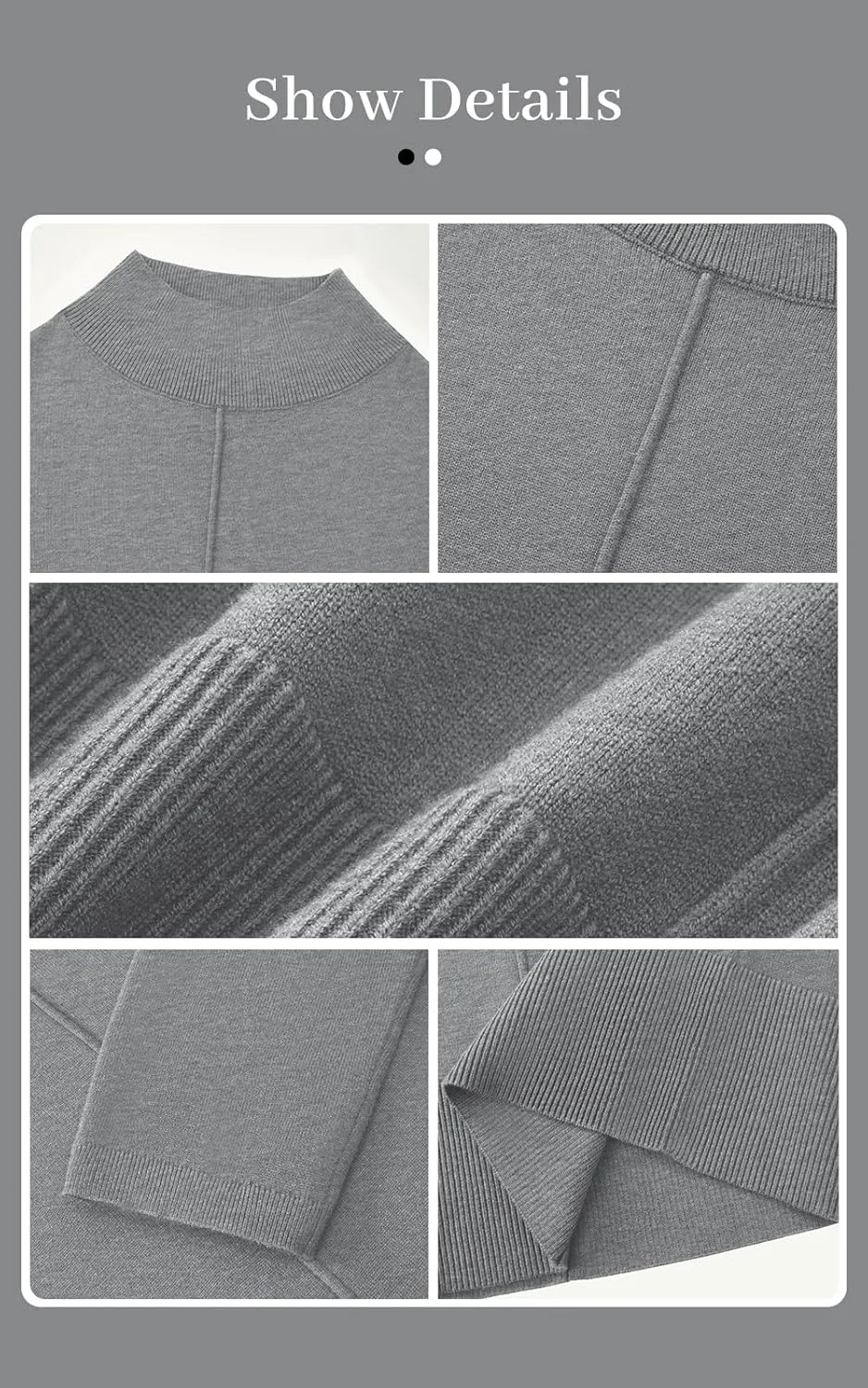 PRETTYGARDEN Womens Sweaters Fall 2025 Long Sleeve Ribbed Knit Pullover Loose Mock Neck Lightweight Casual Sweater Tops