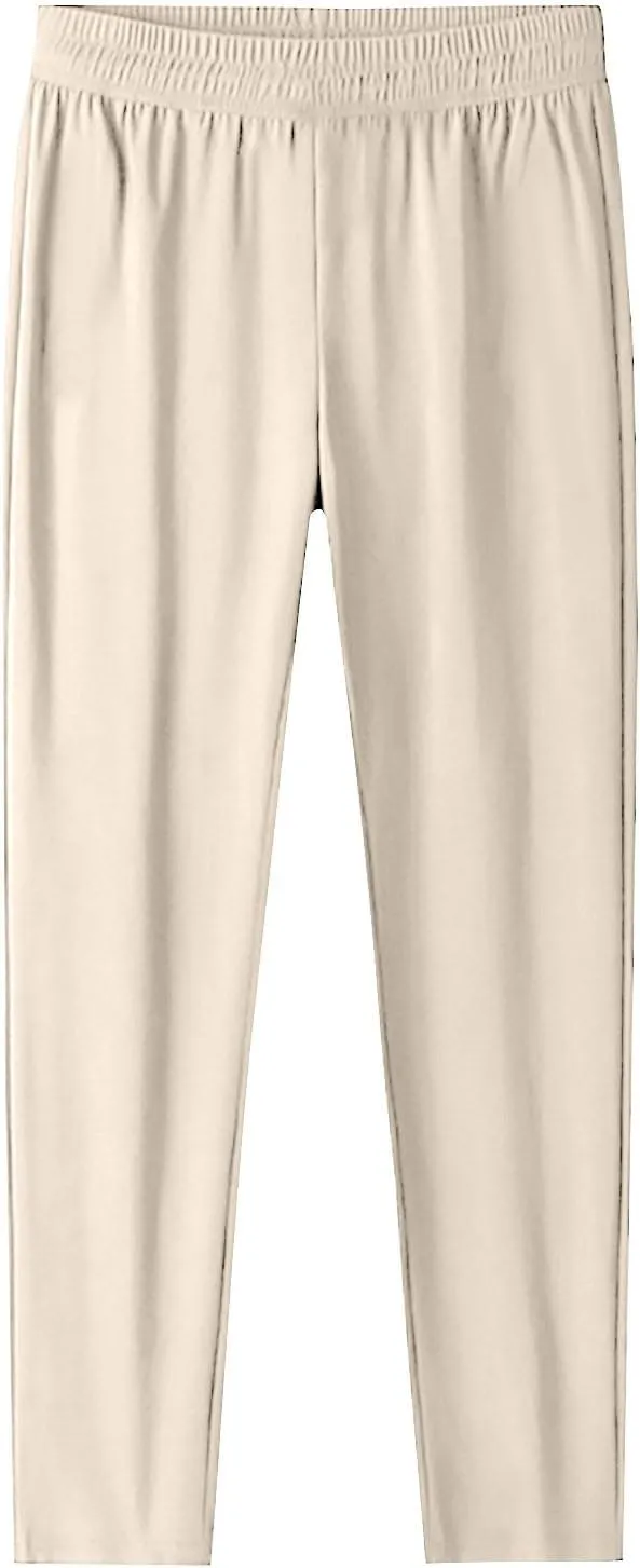 Quick Dry Stretch Pants for Women Summer Straight Leg Pull on Hiking Pants Plus Size Drawstring Flexipants with Pockets