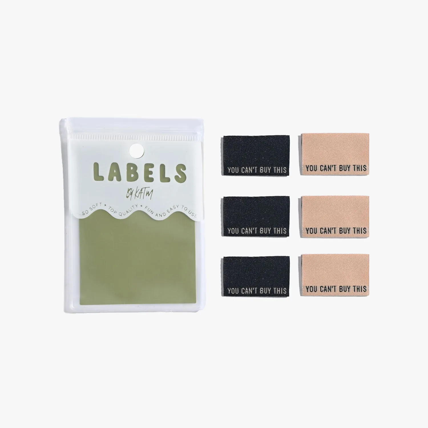 "You Can't Buy This" 6 Pack Woven Labels by Kylie and the Machine