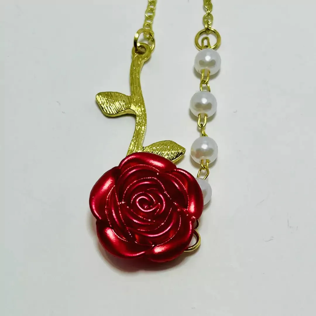 Rose adjustable bracelet, 10k golden plated