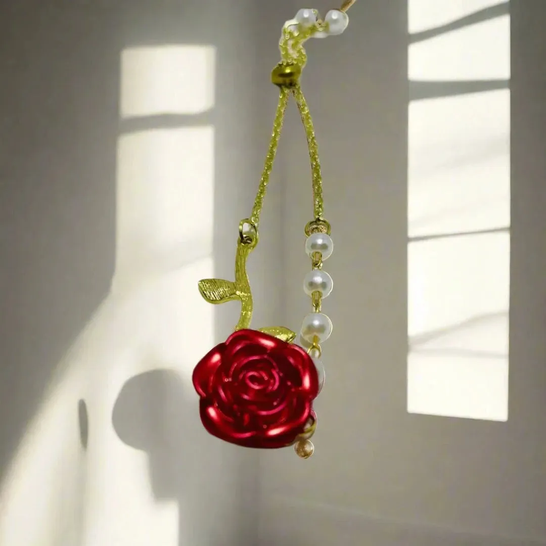 Rose adjustable bracelet, 10k golden plated