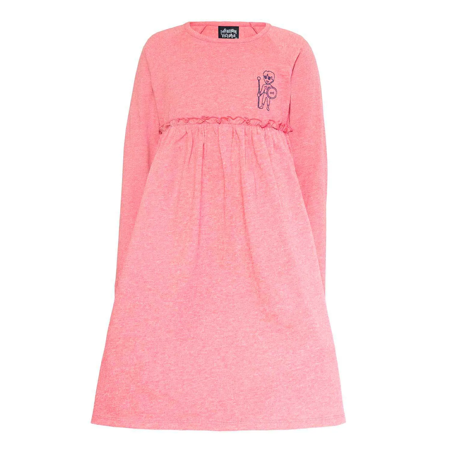 Roze meisjesjurk met borduursel