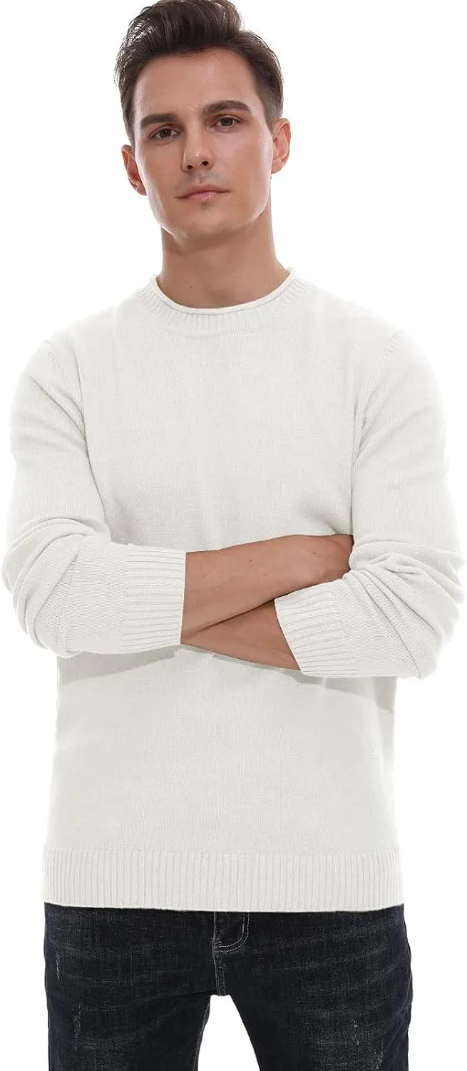 Sailwind Men's Crewneck Sweater Soft Casual Sweaters for Men Classic Pullover Sweaters with Ribbing Edge