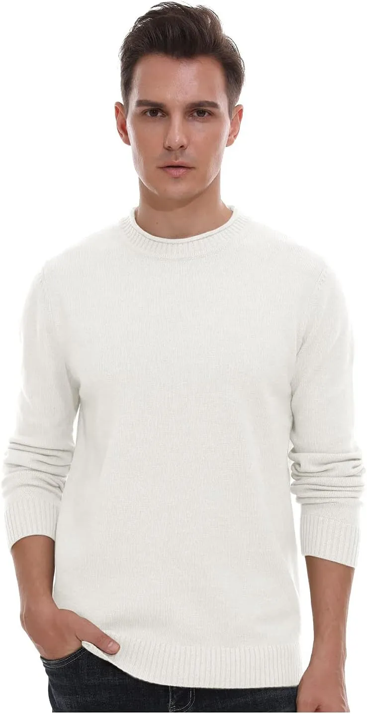 Sailwind Men's Crewneck Sweater Soft Casual Sweaters for Men Classic Pullover Sweaters with Ribbing Edge