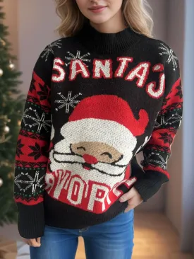 Santa Christmas Sweater Womens Fashion Holiday Clothing Ugly Christmas Sweater Unisex Sweatshirt KESLEY