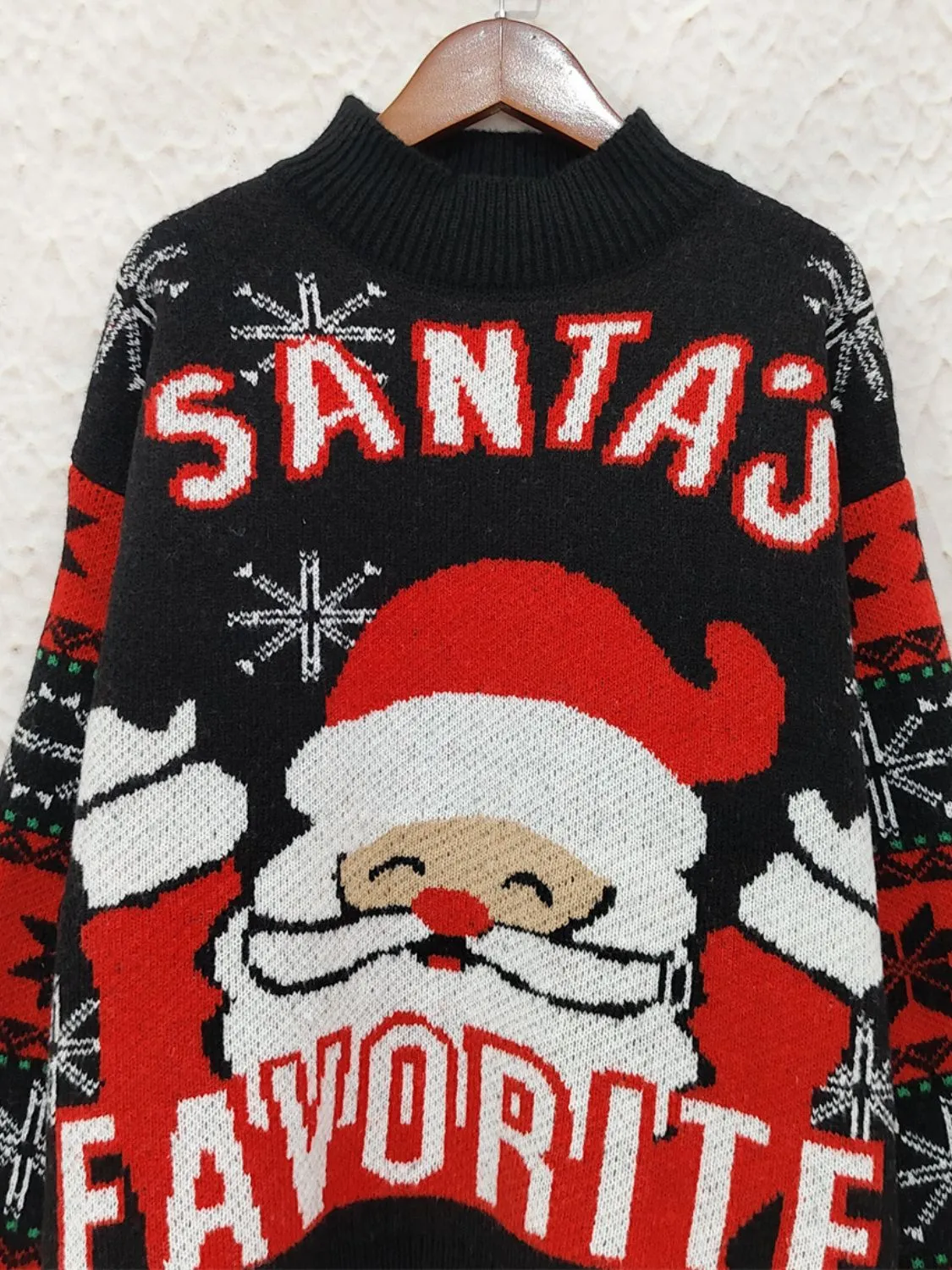 Santa Christmas Sweater Womens Fashion Holiday Clothing Ugly Christmas Sweater Unisex Sweatshirt KESLEY