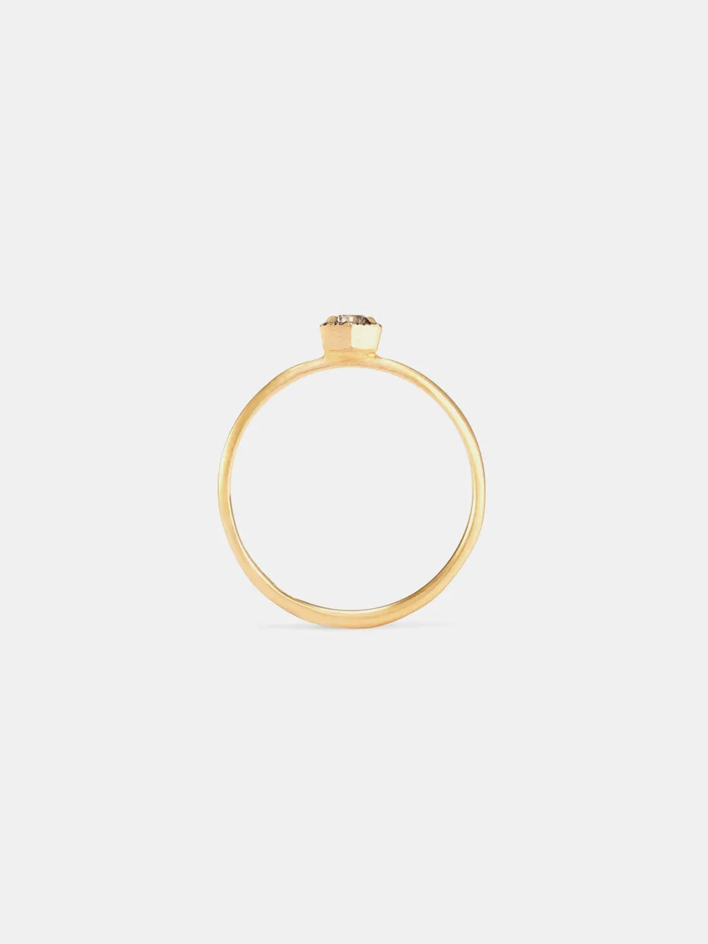 Satomi Kawakita 18K Brown Diamond Hexagon Ring