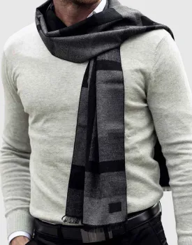 Shaded Checkered Cotton Scarf