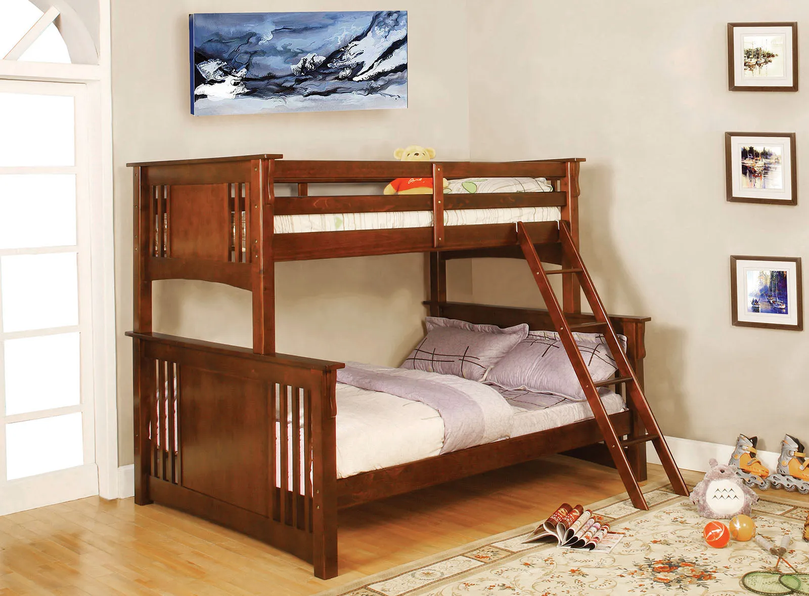 Spring Creek Oak Twin/Full Bunk Bed