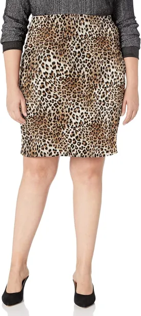 Star Vixen Women's Knee Length Classic Stretch Ponte Knit Pencil Skirt