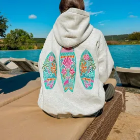 Surfing Graphic Hoodies for Women Y2K Long Sleeve Oversized Sweatshirt Teen Girls Preppy Pullover Sweater Hooded