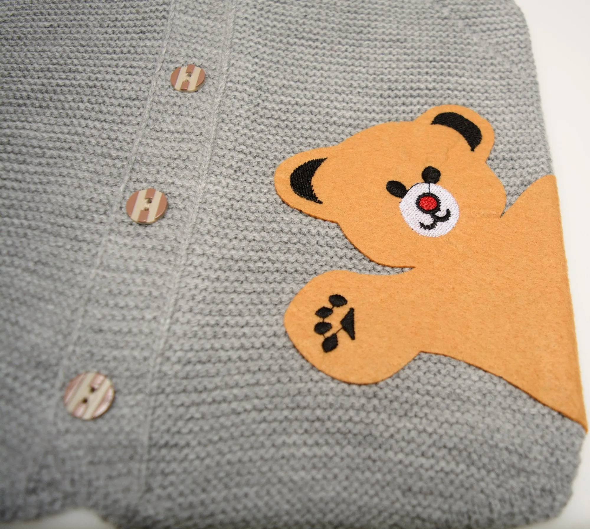 Sweater Vest For Infants and Toddlers - Cute Bear Design Cardigan for Little Kids