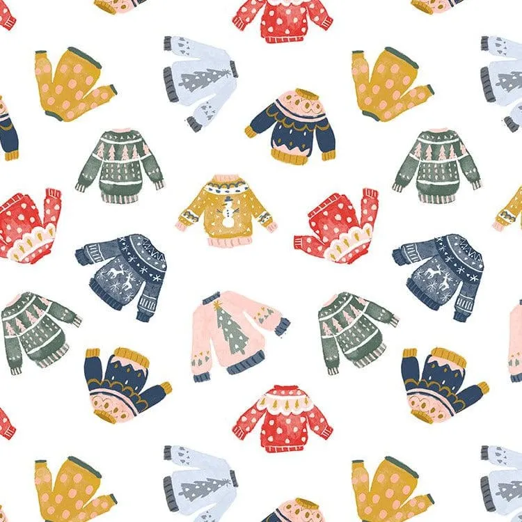 Sweaters on White - Snow Much Fun Collection - Dear Stella