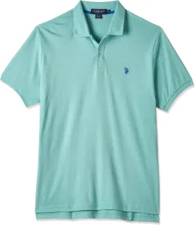 U.S. Polo Assn. Men's Solid Short Sleeve Interlock Polo Shirt, Golf Shirts for Men, Business Casual Polos