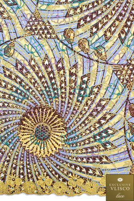 Vlisco Super Wax Gold with Lace Embroidery - VHL5018