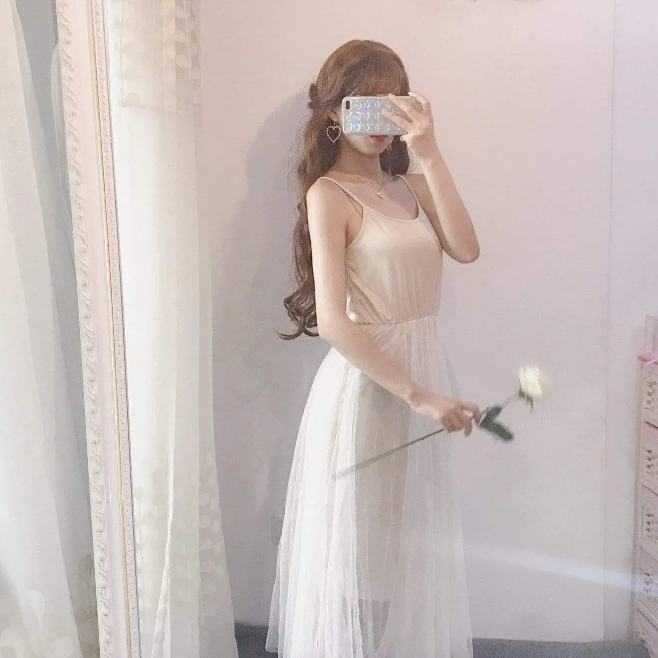 Women's Ballet Mesh Slip Dresses