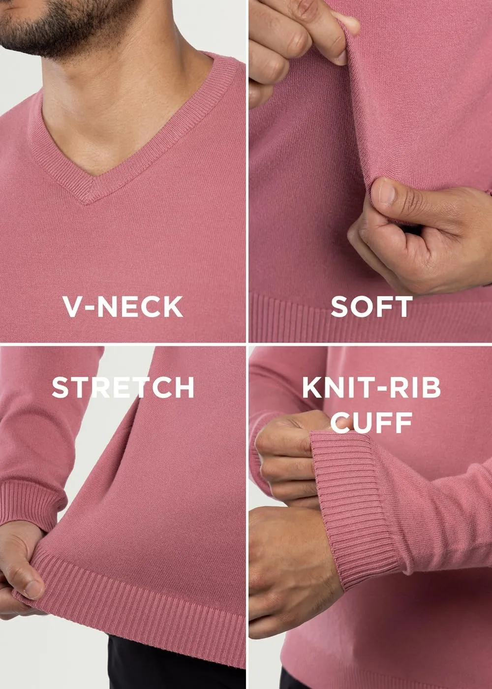 X RAY Mens V Neck Sweater, Basic Slim Fit Pullover, V-Neck Dress Sweater for Men Fall Winter (Available in Big & Tall)