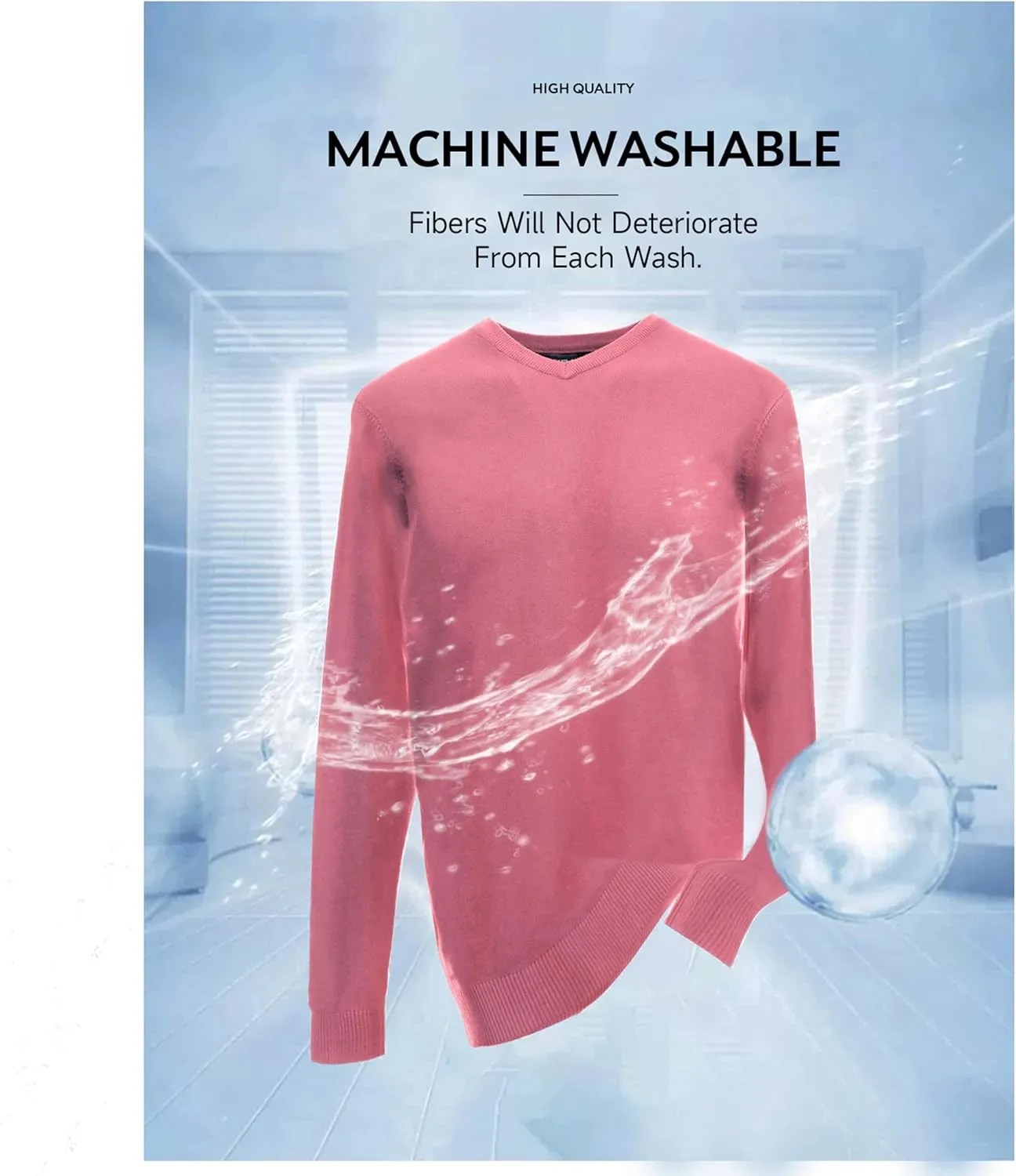 X RAY Mens V Neck Sweater, Basic Slim Fit Pullover, V-Neck Dress Sweater for Men Fall Winter (Available in Big & Tall)