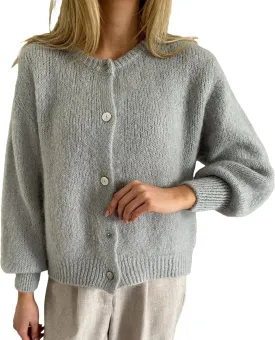 Y2k Knitted Cropped Cardigan Sweaters Women Long Sleeve Button Down Open Front Casual Cardigan Knitwear Top